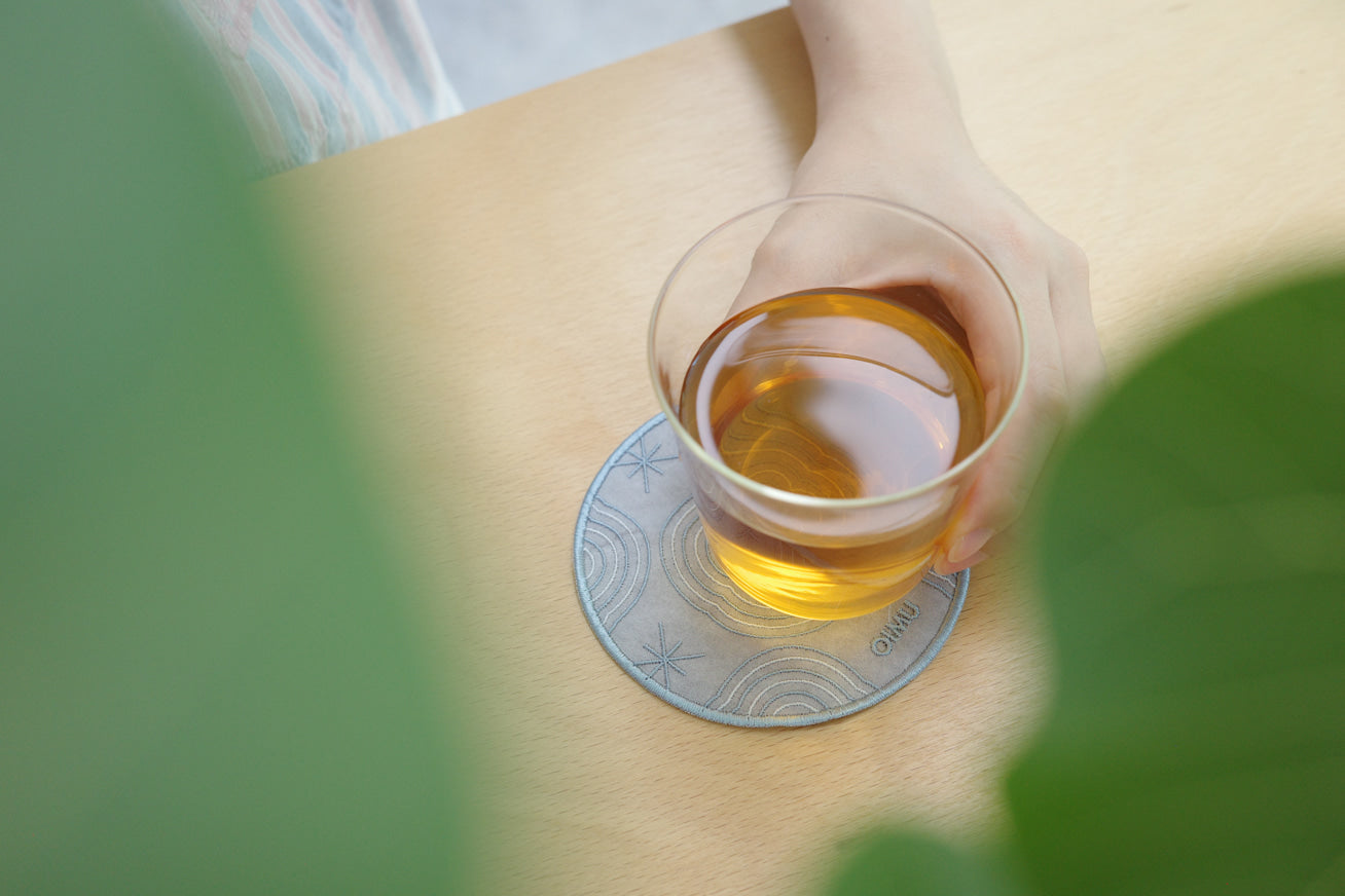 Gauze coaster|Eye-blue 연청색