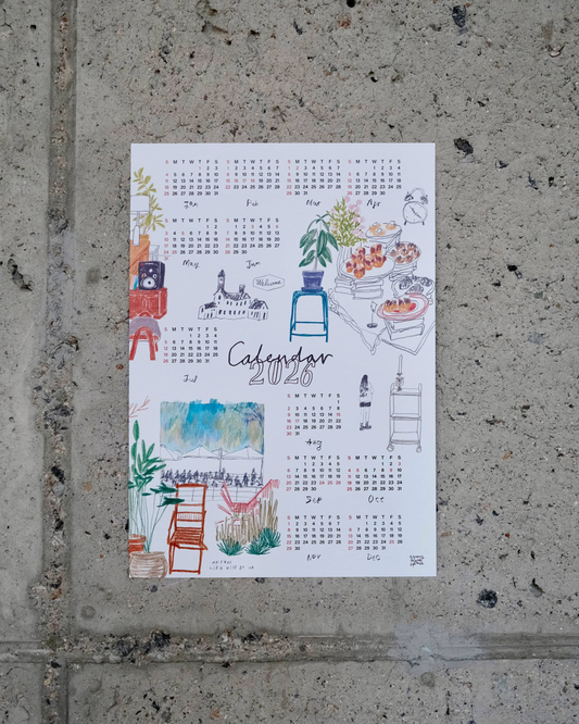 이하여백 2026 달력｜插畫家以下空白2026月曆