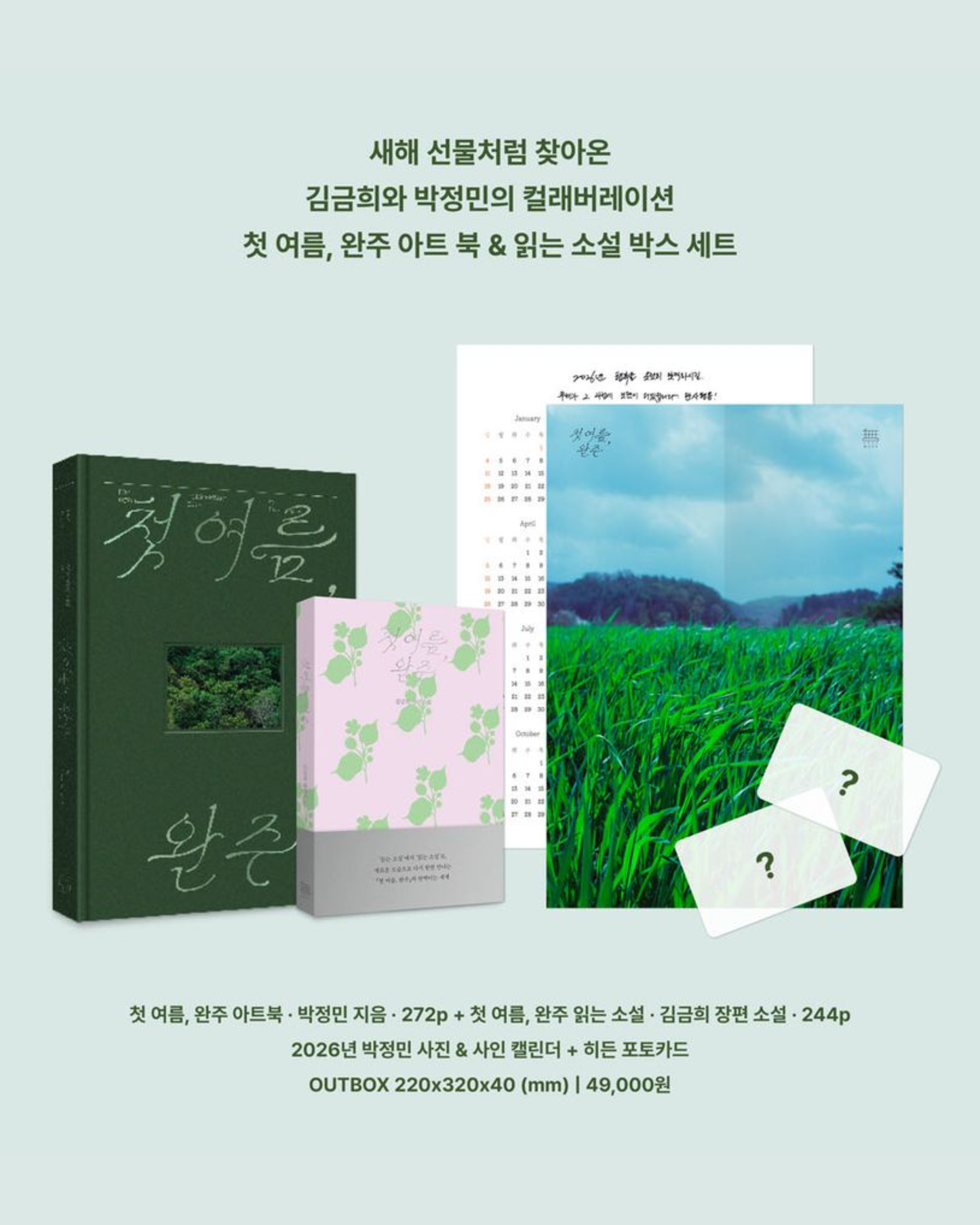 첫 여름, 완주 아트 북 & 읽는 소설 박스 세트｜初夏，完州藝術套書