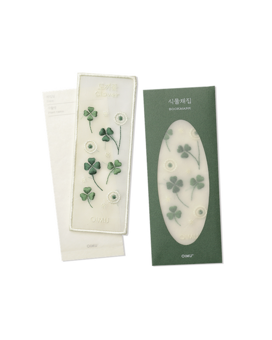花草書籤｜幸運草 토끼풀
