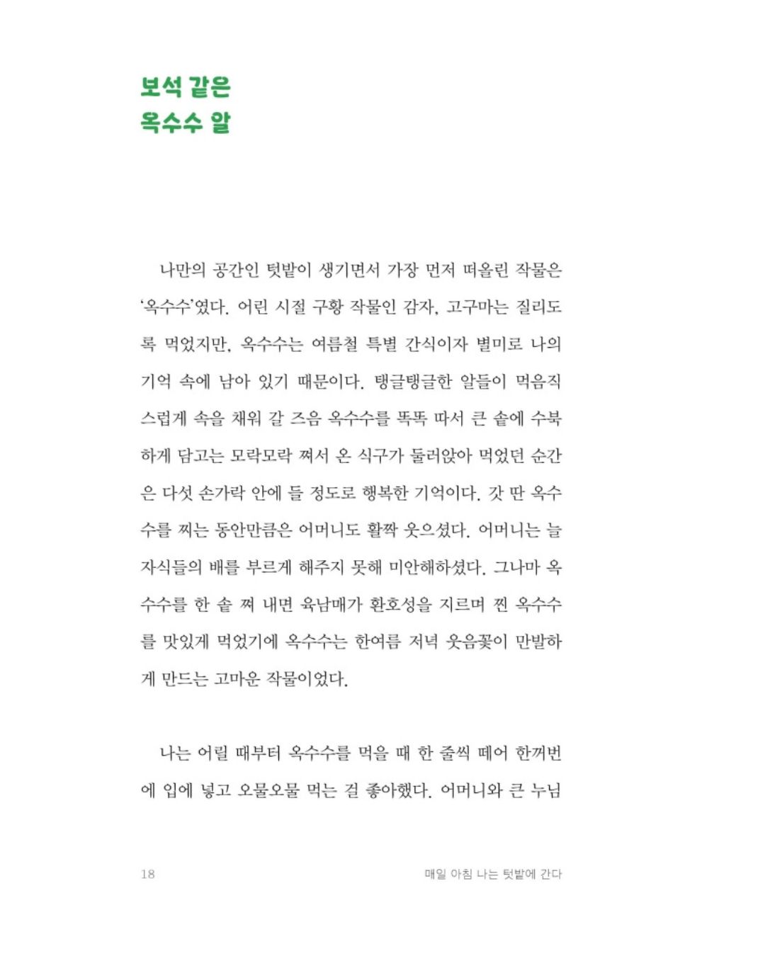 매일 아침 나는 텃밭에 간다｜每天早上我去田裡